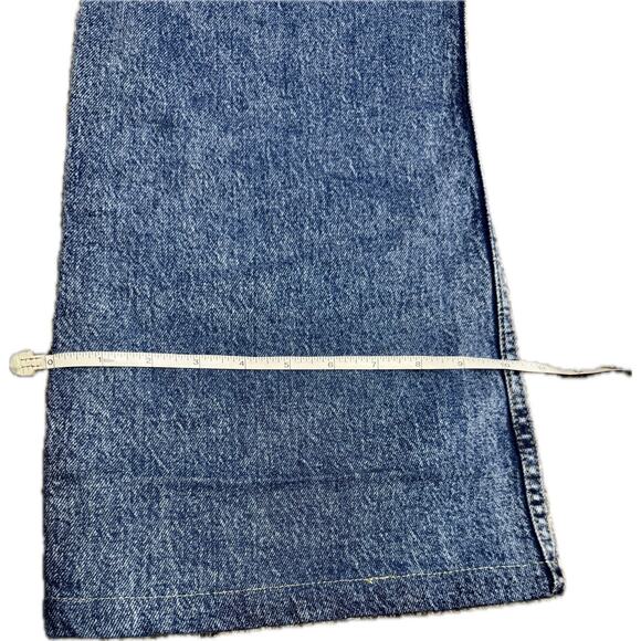 Aeropostale Women’s Mid Rise Flare Cargo Jeans Blue Denim Y2K Wide Leg Pants 14 - Picture 8 of 10